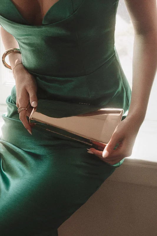 Stylish Bags For Fashion Bloggers Gold Sasha Clutch