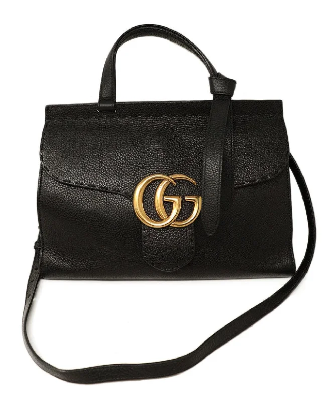 Luxurious But Budget-Friendly Bags Gucci Black Leather Shoulder Bag Luxurious But Budget-Friendly Bags