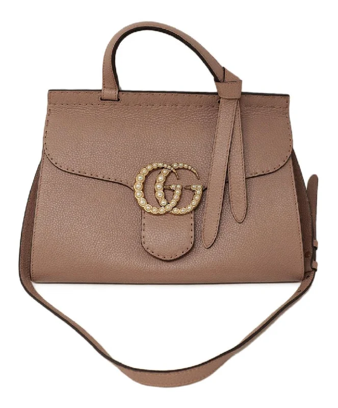 Lightweight And Affordable Bags Gucci Mauve Leather & Pearl Shoulder Bag Lightweight And Affordable Bags