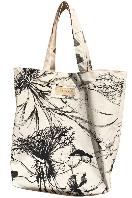 Cyber Monday Discounts On Bags Hand Dyed & Printed Canvas Tote - Marsh Garden on Natural Cyber Monday Discounts On Bags Hand Dyed & Printed Canvas Tote - Marsh Garden on Natural
