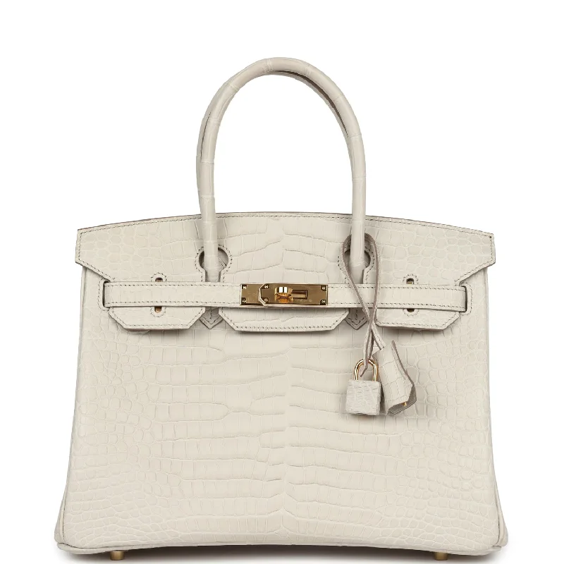 Bags For Personalized Gifts Hermes Birkin 30 Beton Matte Porosus Crocodile Gold Hardware