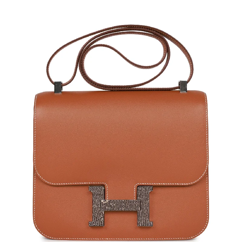 Handbag For Women Hermes Constance 24 Gold Madame and Lizard Palladium Hardware