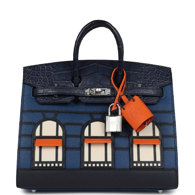 Lightweight Bags With Clearance Prices Hermes Night Sac Faubourg Birkin 20 Bleu Marine Matte Alligator Palladium Hardware Lightweight Bags With Clearance Prices