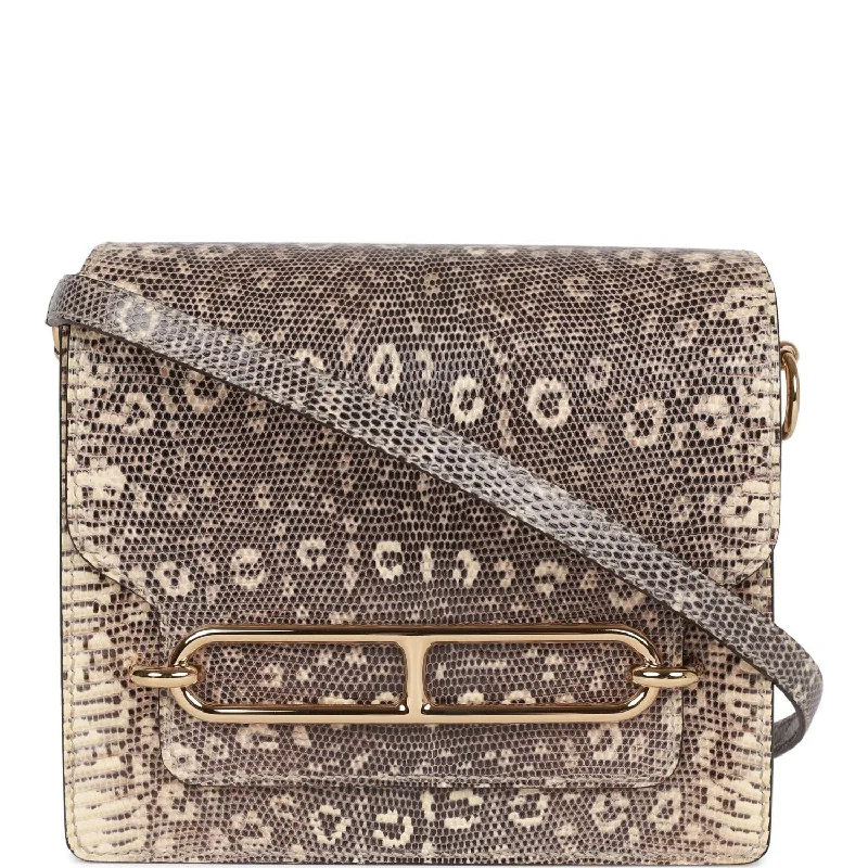 Inspired Bags For High-End Fashion Hermes Mini Sac Roulis Ombre Lizard Varanus Salvator Gold Hardware