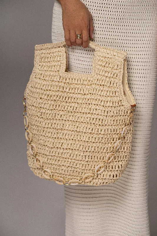 Limited-Time Offers On Trendy And Stylish Bags Ivory Tropica Handbag