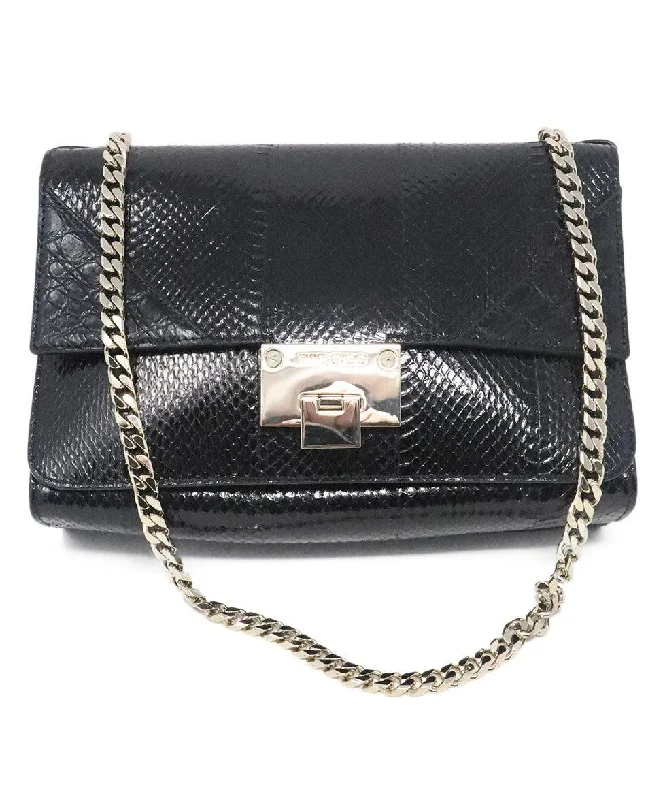 Spacious And Discounted Bags Jimmy Choo Black Leather Shoulder Bag