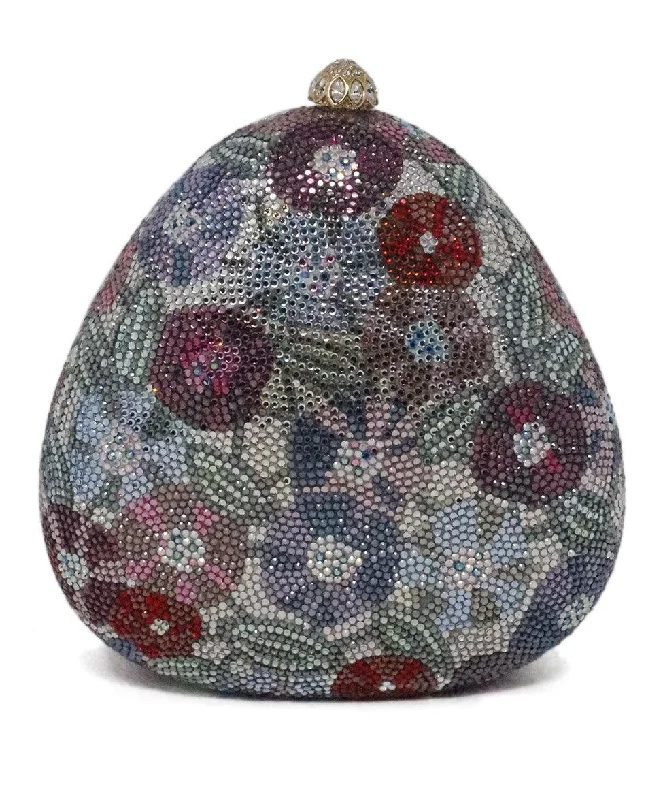 High-Quality Bags On Flash Sale Judith Leiber Floral Rhinestone Clutch