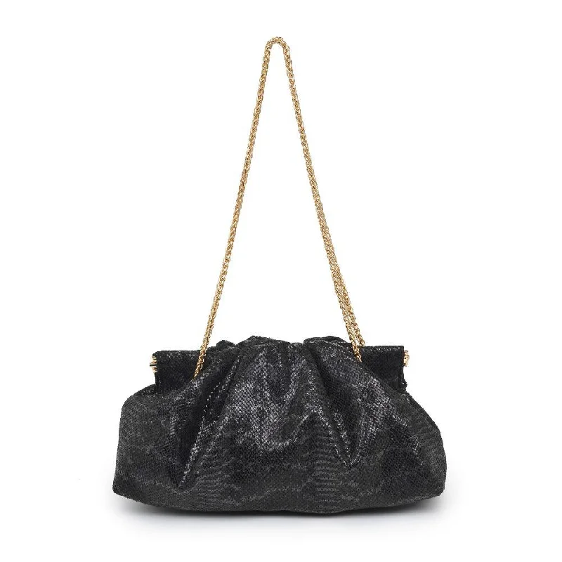 Luxurious Bags With Limited-Time Offers Kira Clutch in Snakeskin Black