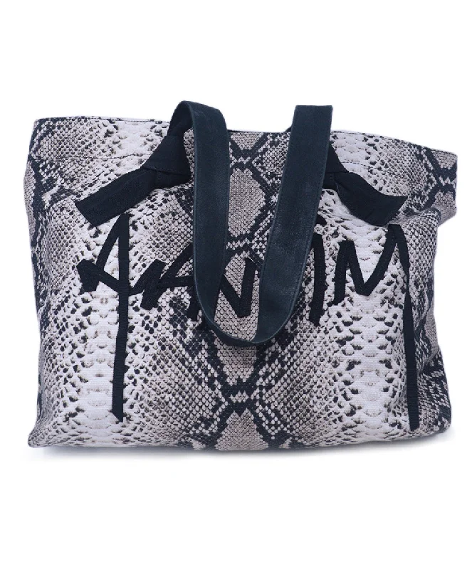 Trendy Bags For Women And Men In 2025 Lanvin B&W Snake Print Handbag