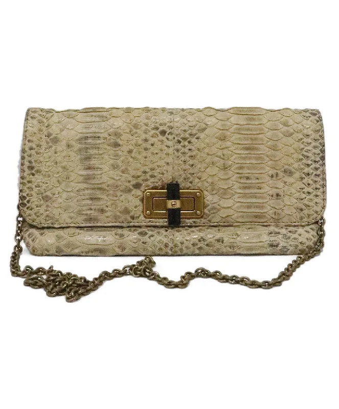 Bags For Urban And Trendy Looks Lanvin Beige Snake Skin Shoulder Bag Bags For Urban And Trendy Looks