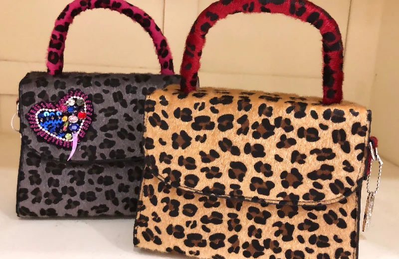 Eco-Friendly And Discounted Bags Leopard Handle Bag
