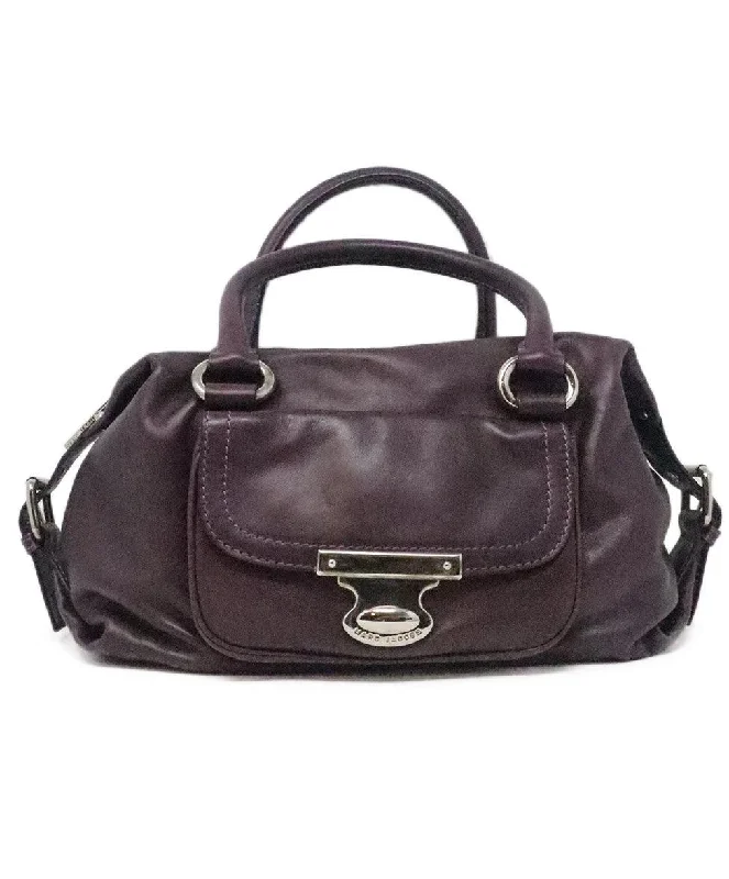 Eco-Friendly Bags With Discounts Marc Jacobs Purple Leather Satchel Bag