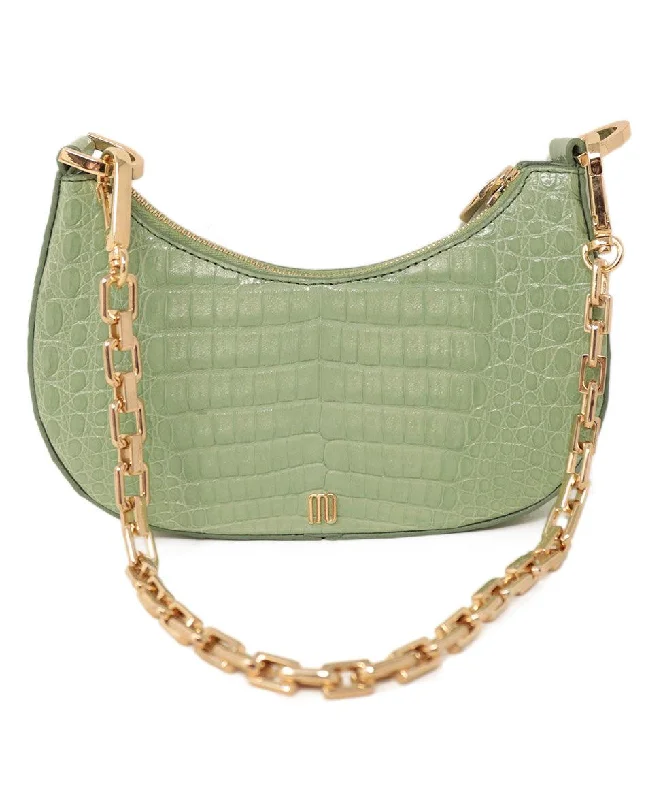 Bags With Limited-Time Deals Maria Oliver Mint Green Crocodile Small Mia Bag Bags With Limited-Time Deals