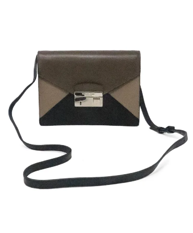 Active Lifestyles Michael Kors Black & Taupe Leather Crossbody Active Lifestyles