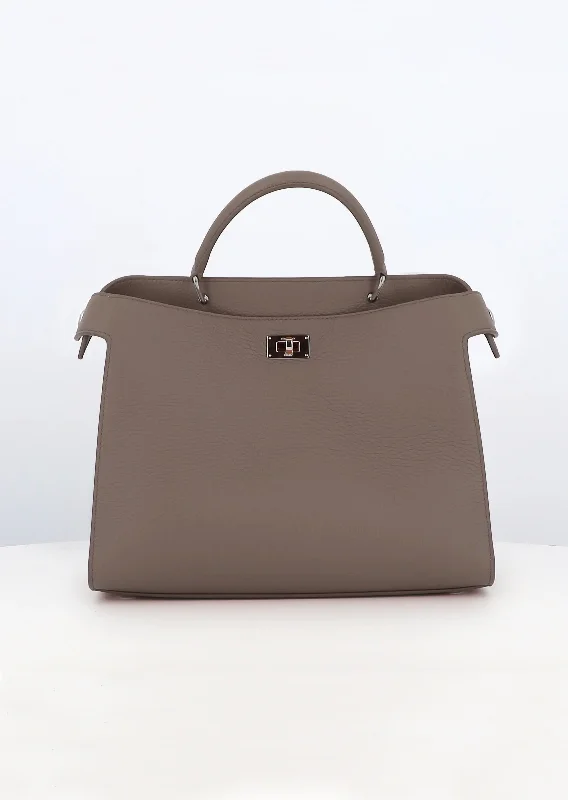 Uxury Designer Handbag Brands Lutece PM in Elephant Grey Leather | Michino