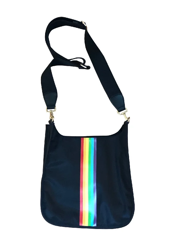 Affordable Bags For Budget Shoppers NYLON MESSENGER W/RAINBOW STRIPE Affordable Bags For Budget Shoppers