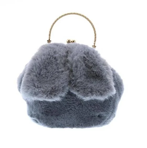 Trendy Bags For Teenage Girls Plush Bunny Ear Purse