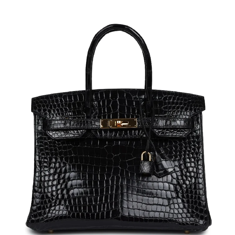 Scratch-Resistant And Luxury Sale Bags Pre-owned Hermes Birkin 30 Black Shiny Porosus Crocodile Gold Hardware Scratch-Resistant And Luxury Sale Bags Pre-owned Hermes Birkin 30 Black Shiny Porosus Crocodile Gold Hardware