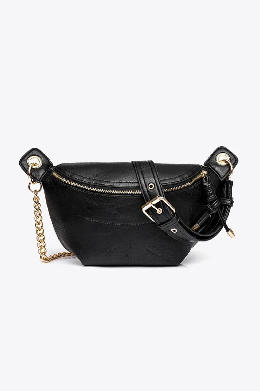 Affordable Bags For Budget Shoppers PU Leather Chain Strap Crossbody Bag
