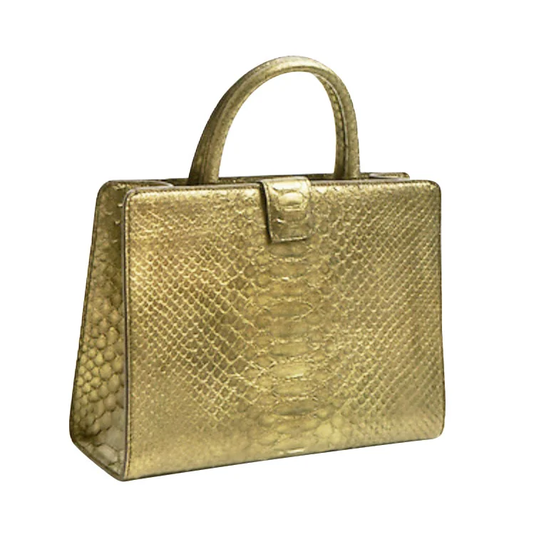 Vibrant Bags With Discounts Priya Python Bag Bronze Vibrant Bags With Discounts