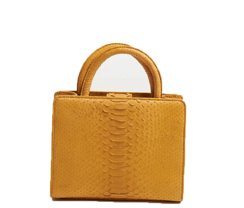 Designer Bags For Luxury Collectors With Offers Penny Python Bag Yellow Designer Bags For Luxury Collectors With Offers