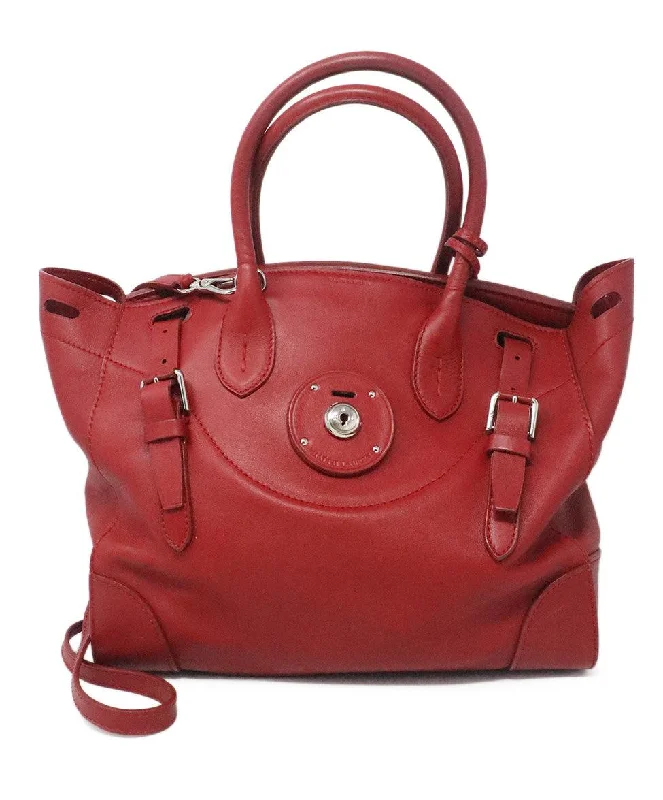 Bags For Urban And Trendy Looks Ralph Lauren Red Leather Satchel