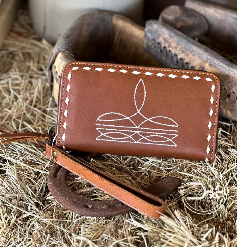 Flash Sale On Premium Bags The Ranch Wife’s Boot Stitched Bifold Wallet