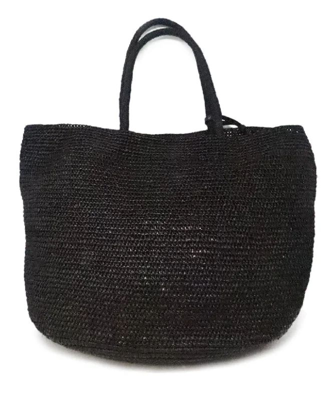 Active Lifestyles The Row Black Straw Tote