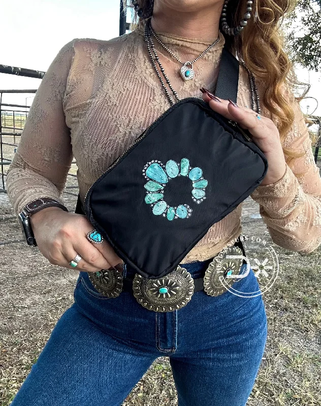 Affordable Bags For College Students On Sale Turquoise Naja Belt Bag