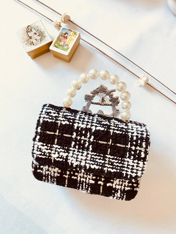 Designer Bags For Luxury Collectors With Offers Tweed Black Bag