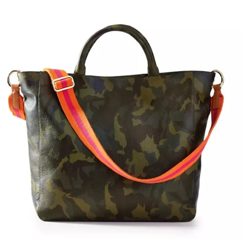 Eco-Friendly Bags For Sustainable Fashion Lovers Vegan Leather Shoulder Bag - Army Camo Eco-Friendly Bags For Sustainable Fashion Lovers