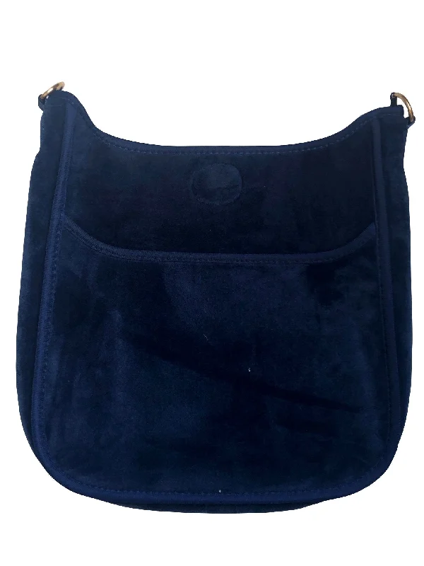 Elegant Bags For Formal Events And Luxury Occasions VELVET MESSENGER-STRAP NOT INCLUDED!!!!!!! Navy/Gold Hardware Elegant Bags For Formal Events And Luxury Occasions