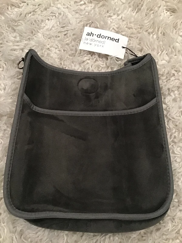 Affordable Bags For Budget Shoppers VELVET MESSENGER-STRAP NOT INCLUDED!!!!!!! - GREY/SILVER HARDWARE