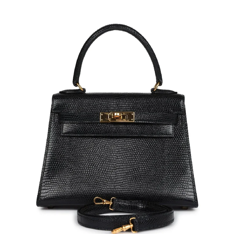 Designer Bags For Luxury Collectors Vintage Hermes Kelly Sellier 20 Black Varanus Salvator Lizard Gold Hardware Designer Bags For Luxury Collectors Vintage Hermes Kelly Sellier 20 Black Varanus Salvator Lizard Gold Hardware