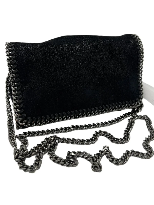 Flash Sale Starts Stella Mccartney Glitter Designer Foldover Falabella in Black Anti-Theft And Budget-Friendly Bags