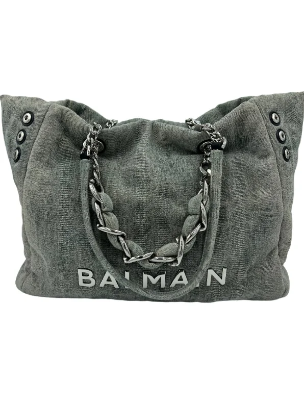 Hurry Before It's Gone Balmain 1945 Soft Cabas Designer Tote Bag Clearance Bags For Budget Shoppers