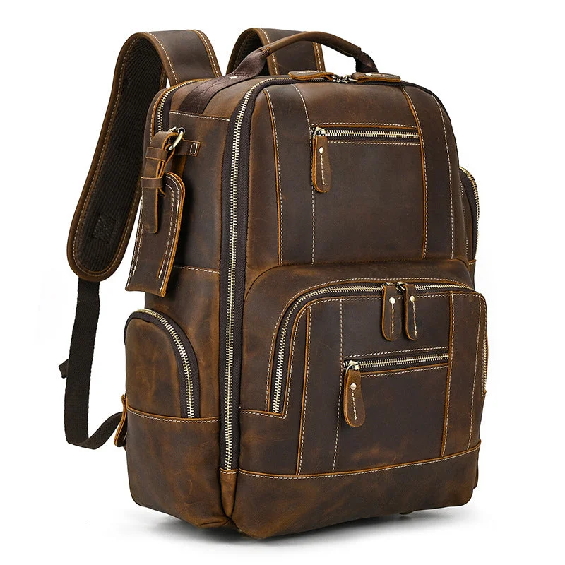 Scratch-Resistant And Luxury Sale Bags Leather Backpack 15.6" Laptop Backpack Travel Weekend Daypack Rucksack Scratch-Resistant And Luxury Sale Bags Leather Backpack 15.6" Laptop Backpack Travel Weekend Daypack Rucksack