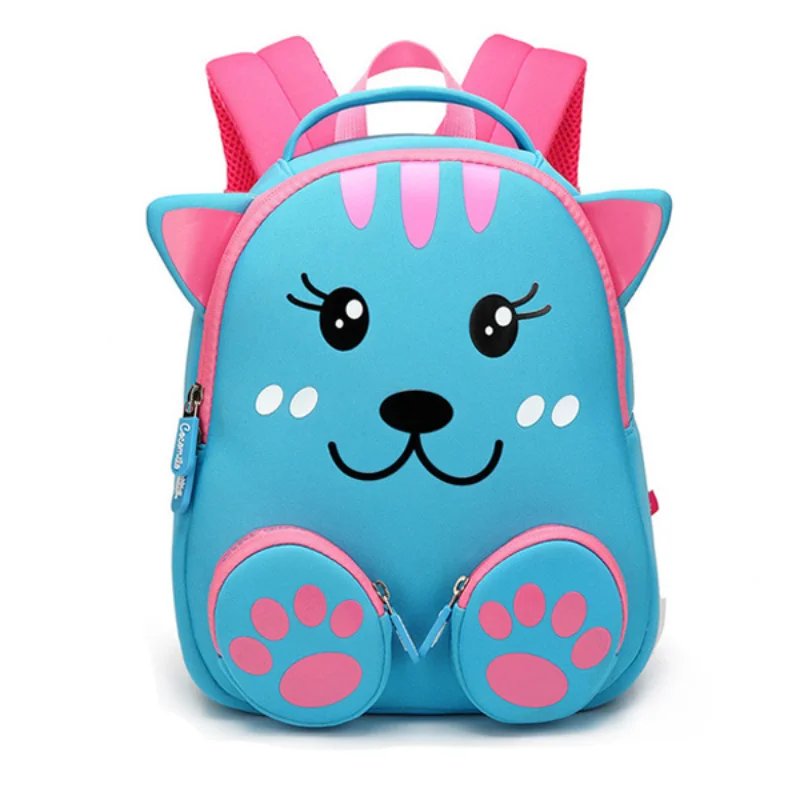 Elegant Bags For Formal Events And Luxury Occasions 3D Blue Bear Bag Backpack For Kids Children