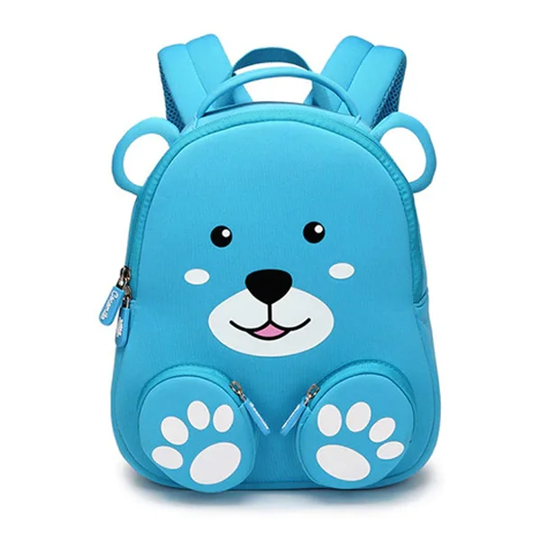 Bags For Minimalist And Functional Design 3D Blue Bear Bag Backpack For Kids Children