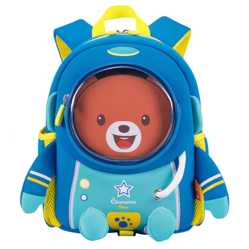 Eco-Friendly Bags For Sustainable Fashion Lovers 3D Blue Space Robot Bag Backpack For Kids Children