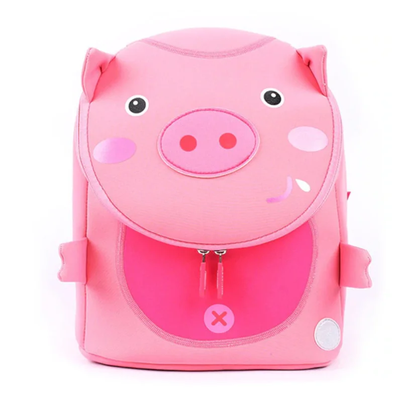 Bags For Sporty And Athletic Styles 3D Pink Pig Bag Backpack For Kids Children