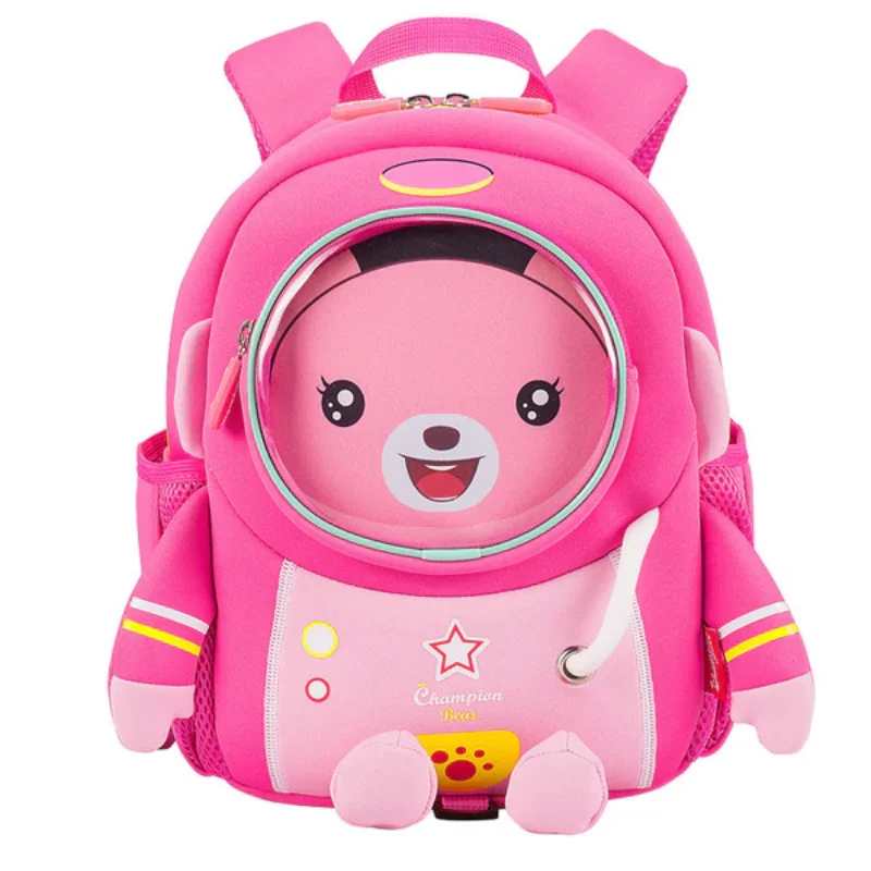 Romantic Valentine's Day Bags With Promotions 3D Pink Space Robot  Bag Backpack For Kids Children