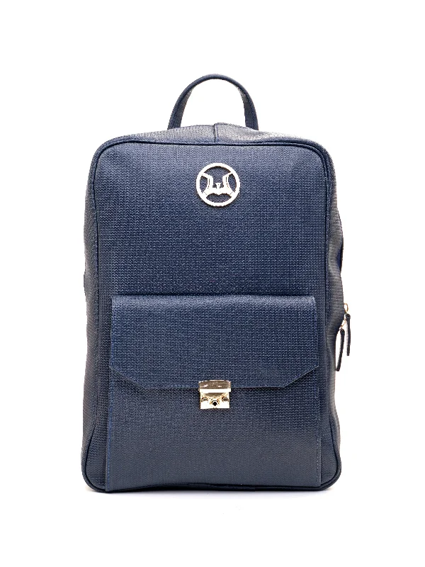 High-Quality Bags Backpack: Blue Checkered Print