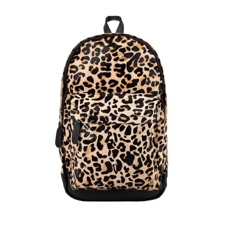 Elegant And On-Sale Evening Bags The Classic Cowhide Backpack (Leopard Print)