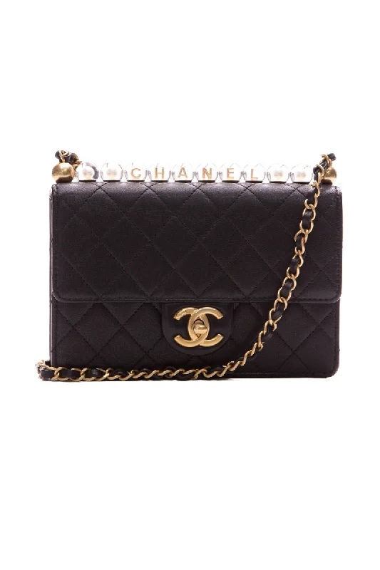 Eco-Friendly Bags With Promotions Chic Pearls Flap Bag