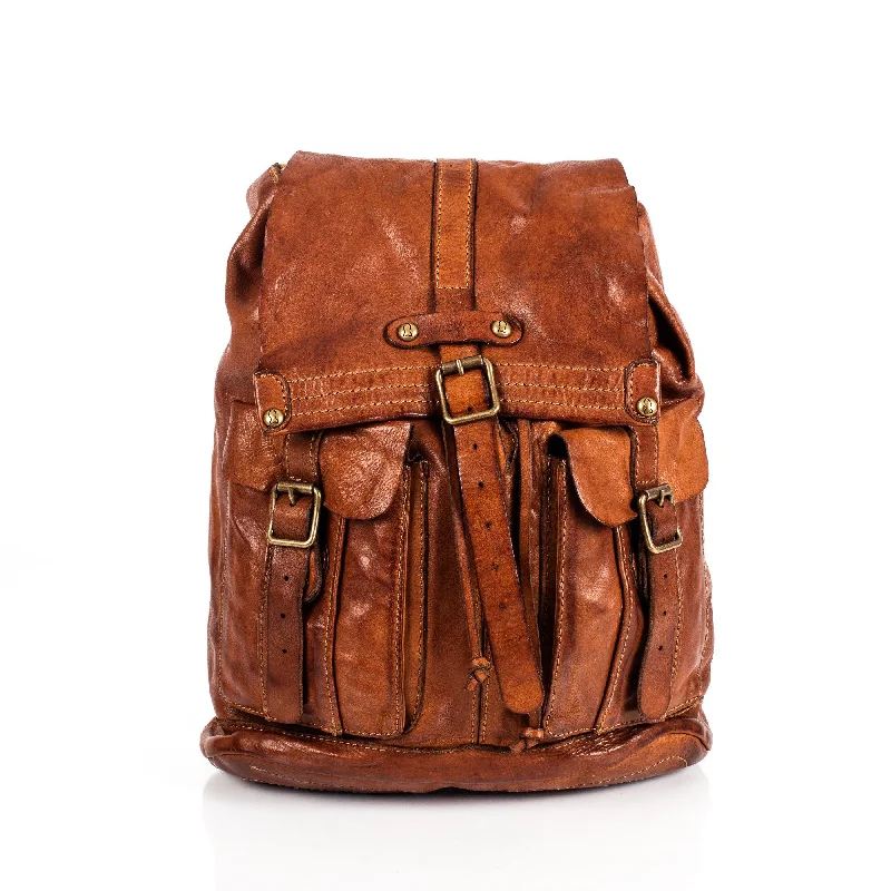 Lightweight And Affordable Bags Campomaggi Leather Backpack, Cognac