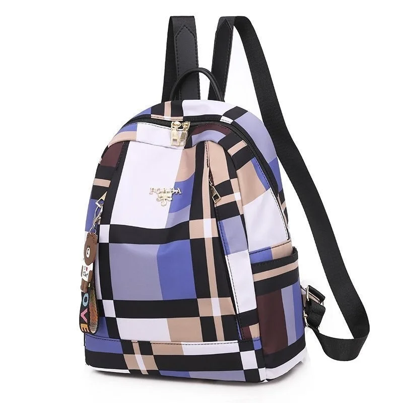 Discounted Designer Bags For Clearance Sale Casual Women Plaid Waterproof Backpacks