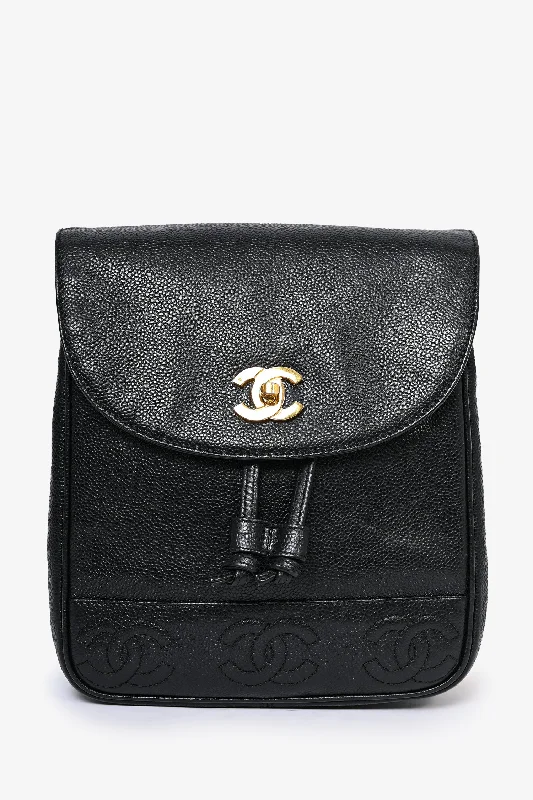 Designer-Inspired Bags At Budget-Friendly Prices Chanel 1989-91 Vintage Black Caviar Leather Triple CC Backpack Designer-Inspired Bags At Budget-Friendly Prices Chanel 1989-91 Vintage Black Caviar Leather Triple CC Backpack