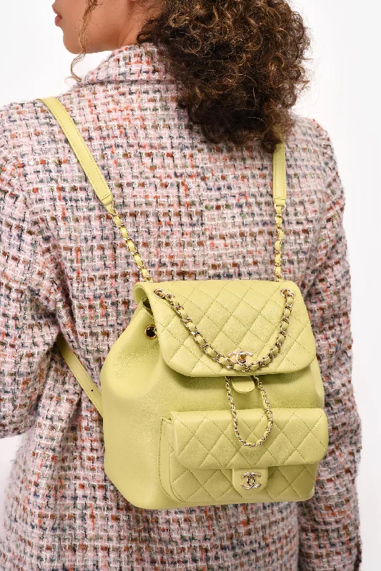 Tote Bag For Everyday Use Pre-Loved Chanel™ Mint Green Lambskin Small GHW Duma Backpack Tote Bag For Everyday Use Pre-Loved Chanel™ Mint Green Lambskin Small GHW Duma Backpack