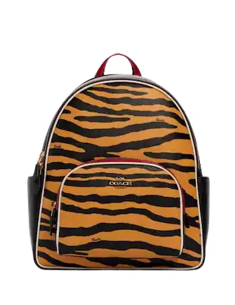 Designer Bags For Luxury Collectors Coach Court Backpack With Tiger Print